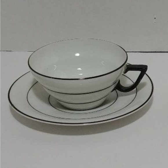 ISO- Classic Black and White Teacup Set - Picture 1 of 1